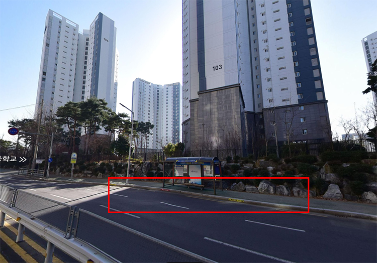 창원더샵센트럴파크1단지 버스정류장
